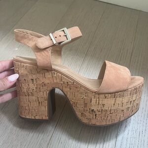 Schutz honey beige glorya sandal heel